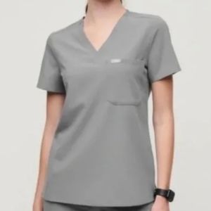FIGS Catarina Scrub Top- SPACE GREY- XXS